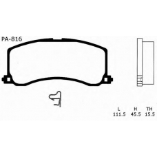 J PA-816AF JAPANPARTS Комплект тормозных колодок, дисковый тормоз