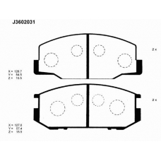 J3602031 NIPPARTS Комплект тормозных колодок, дисковый тормоз