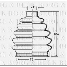 BCB2328 BORG & BECK Пыльник, приводной вал