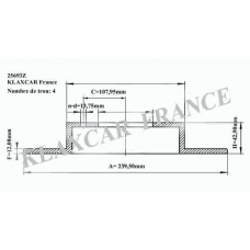 25693z KLAXCAR FRANCE Тормозной диск