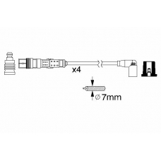 0 986 356 344 BOSCH Комплект проводов зажигания