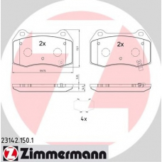 23142.150.1 ZIMMERMANN Комплект тормозных колодок, дисковый тормоз