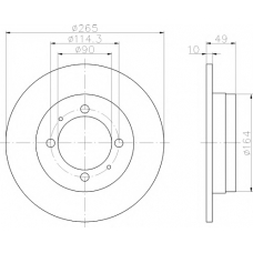 8DD 355 103-301 HELLA PAGID Тормозной диск