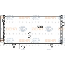 8FC 351 319-221 HELLA Конденсатор, кондиционер