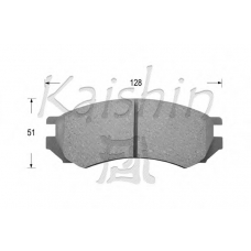 D1162 KAISHIN Комплект тормозных колодок, дисковый тормоз