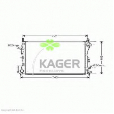 31-3472 KAGER Радиатор, охлаждение двигателя