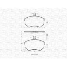 363702160196 MAGNETI MARELLI Комплект тормозных колодок, дисковый тормоз