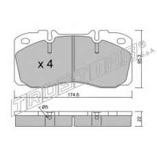 277.0 TRUSTING Комплект тормозных колодок, дисковый тормоз