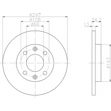 8DD 355 106-181 HELLA PAGID Тормозной диск