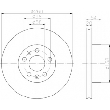 8DD 355 100-231 HELLA PAGID Тормозной диск