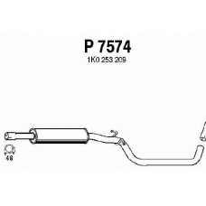 P7574 FENNO Средний глушитель выхлопных газов
