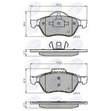 CBP02017 COMLINE Комплект тормозных колодок, дисковый тормоз