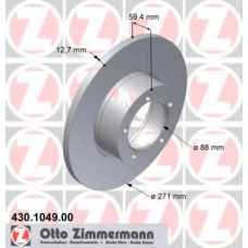 430.1049.00 ZIMMERMANN Тормозной диск