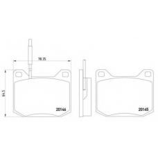 P 61 004 BREMBO Комплект тормозных колодок, дисковый тормоз