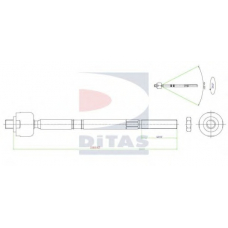 A2-5415 DITAS Осевой шарнир, рулевая тяга