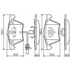 0 986 424 806 BOSCH Комплект тормозных колодок, дисковый тормоз