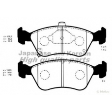 T112-57 ASHUKI Комплект тормозных колодок, дисковый тормоз