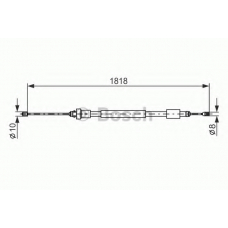 1 987 477 577 BOSCH Трос, стояночная тормозная система