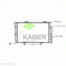 31-0618 KAGER Радиатор, охлаждение двигателя