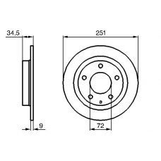 0 986 479 208 BOSCH Тормозной диск