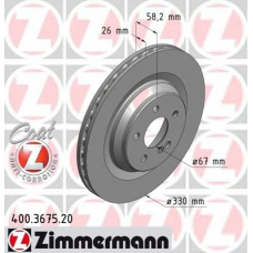 400.3675.20 ZIMMERMANN Тормозной диск