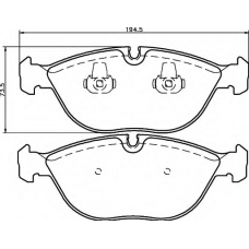 8DB 355 008-261 HELLA Комплект тормозных колодок, дисковый тормоз