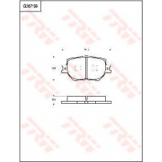 GDB7199 TRW Комплект тормозных колодок, дисковый тормоз