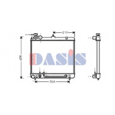 560006N AKS DASIS Радиатор, охлаждение двигателя