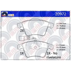 20972 GALFER Комплект тормозных колодок, дисковый тормоз