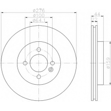 8DD 355 107-791 HELLA Тормозной диск