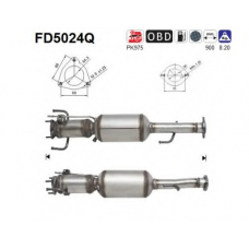 FD5024Q AS Сажевый / частичный фильтр, система выхлопа ОГ