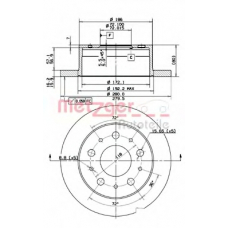 14932 METZGER Тормозной диск