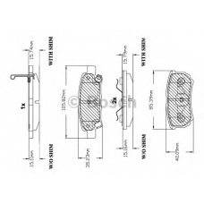 F 03B 150 139 BOSCH Комплект тормозных колодок, дисковый тормоз