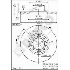 BS 7252 BRECO Тормозной диск