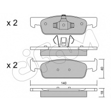 822-975-0 CIFAM Комплект тормозных колодок, дисковый тормоз