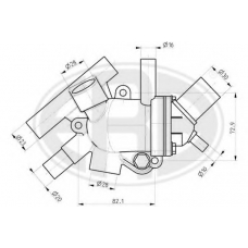 350031 ERA Термостат, охлаждающая жидкость