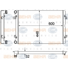 8MK 376 901-101 HELLA Радиатор, охлаждение двигателя