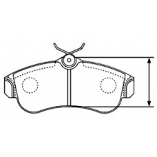 AKD-1265 ASVA Комплект тормозных колодок, дисковый тормоз