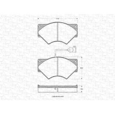 430216170277 MAGNETI MARELLI Комплект тормозных колодок, дисковый тормоз