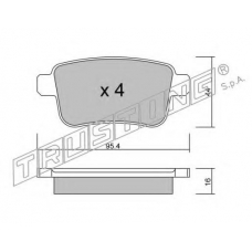 830.0 TRUSTING Комплект тормозных колодок, дисковый тормоз