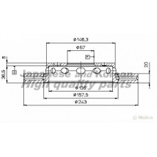 0990-6030 ASHUKI Тормозной диск