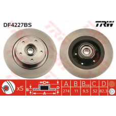 DF4227BS TRW Тормозной диск