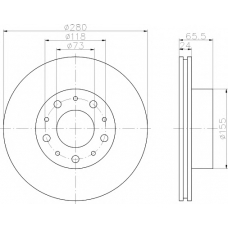 8DD 355 108-991 HELLA PAGID Тормозной диск