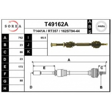 T49162A EAI Приводной вал