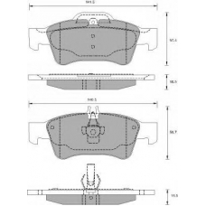 603781 ROULUNDS Комплект тормозных колодок, дисковый тормоз