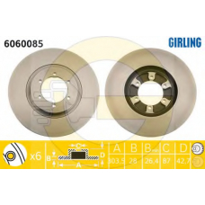 6060085 GIRLING Тормозной диск