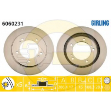 6060231 GIRLING Тормозной диск