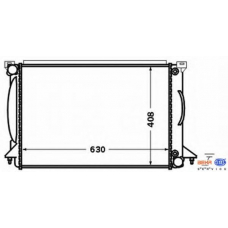 8MK 376 766-341 HELLA Радиатор, охлаждение двигателя