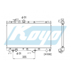 PA010637 KOYO P-tank corrugate-fin ass'y