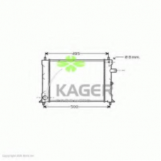 31-0082 KAGER Радиатор, охлаждение двигателя